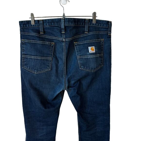 Y2k Carhartt Men's Straight Fit Denim Jeans Dark Wash Size 36x32 Casual Classic - Picture 5 of 11